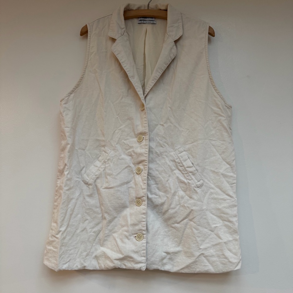 Urban Outfitters Cream Sleeveless Vest
